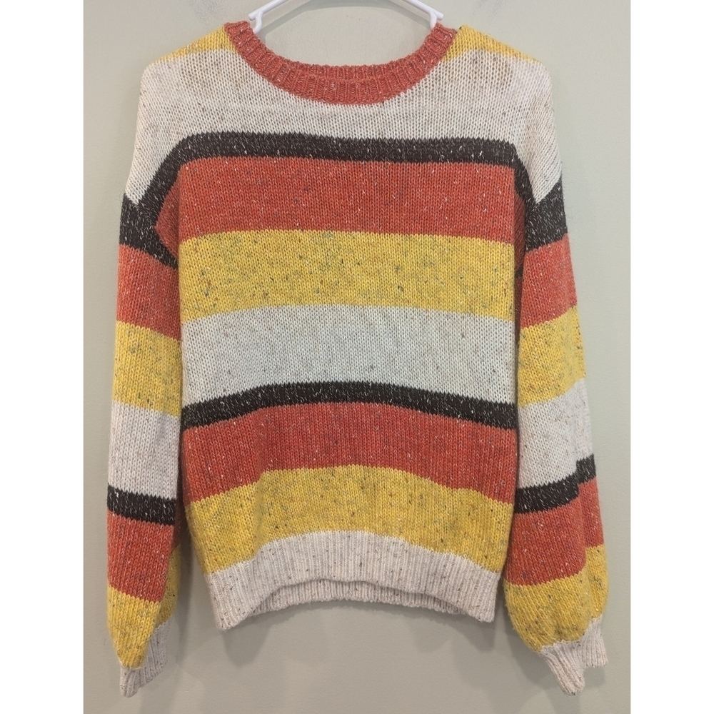 Tularosa Veni Striped Knit Marled Sweater Size XS